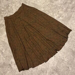 Elegant Vintage Paisley Patterned Skirt Small